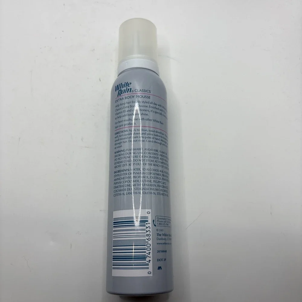 Vintage 2001 White Rain Classic Mousse Flat Fine Thin Hair‎ 5 Oz Discontinued